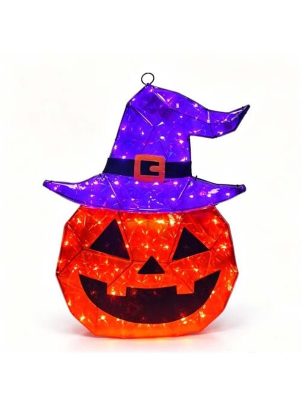 Halloween Decorations Outdoor, 24 Inch Light Up Pumpkin Witch Hat